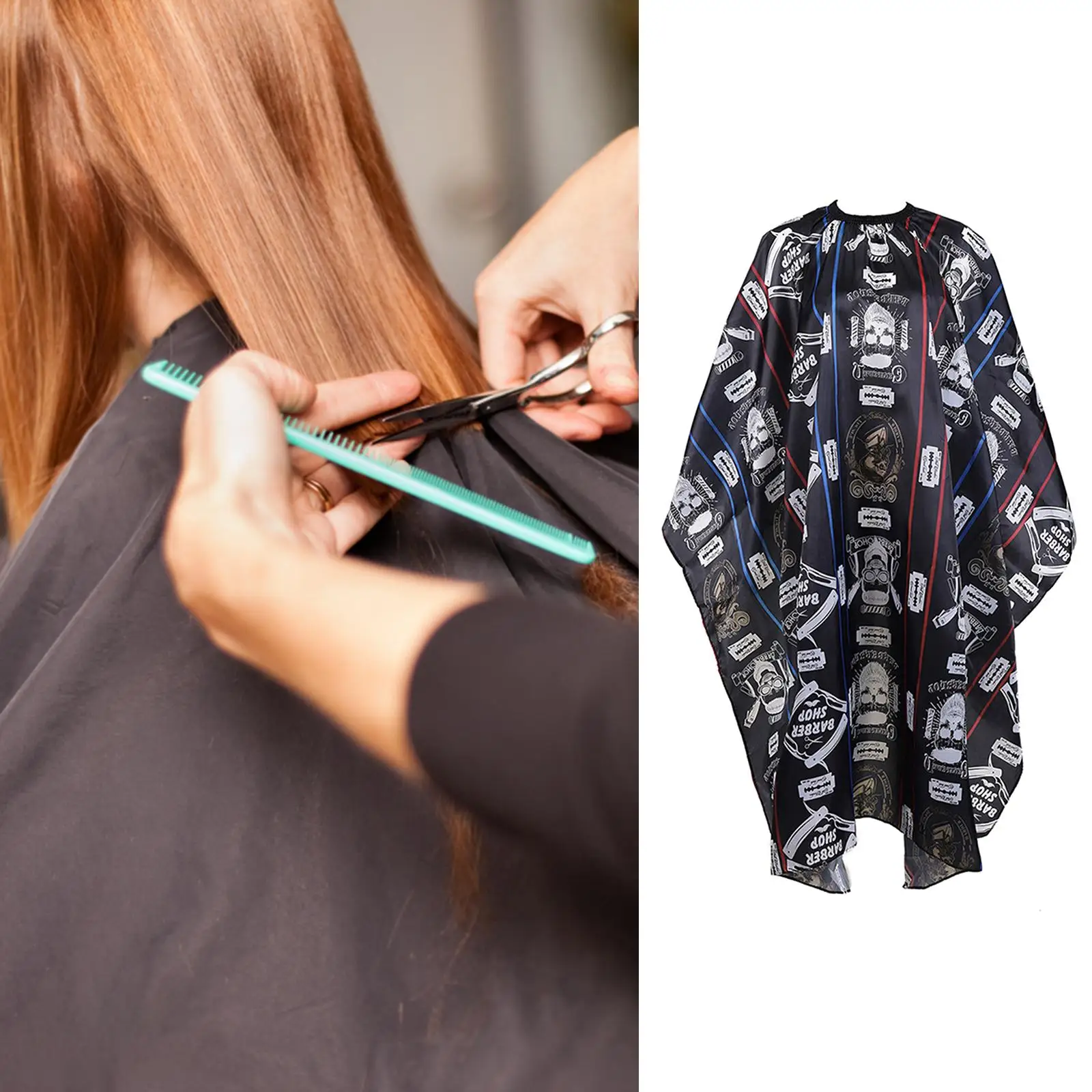 قماش حلاقة الرأس المقاوم للماء ، طباعة مكافحة ساكنة ، سهلة التنظيف ، 5X