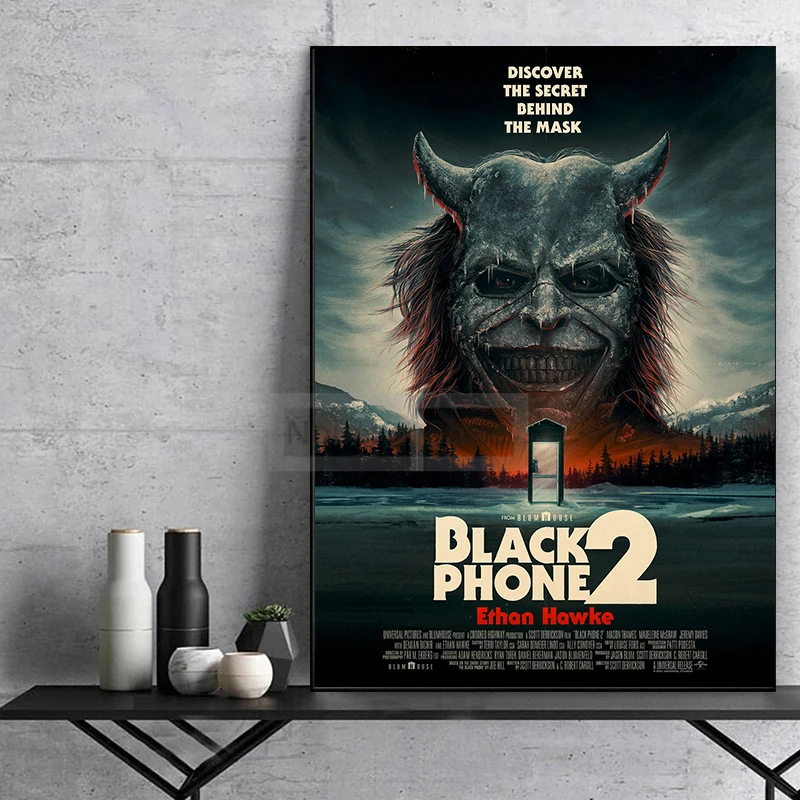 أفلام الهاتف الأسود 2 ملصق 2025 أحدث فيلم الرعب يطبع حائط لوح رسم الفن صور غرفة المنزل الإثارة الديكور #4