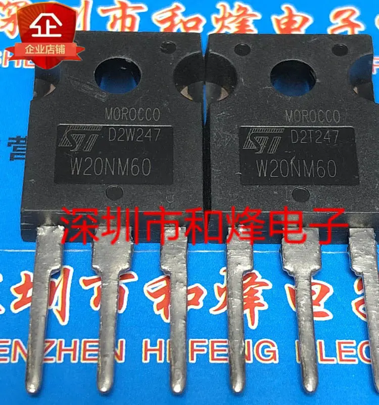 

5 шт./лот W20NM60 STW20NM60 TO-247 MOS 600V 20A