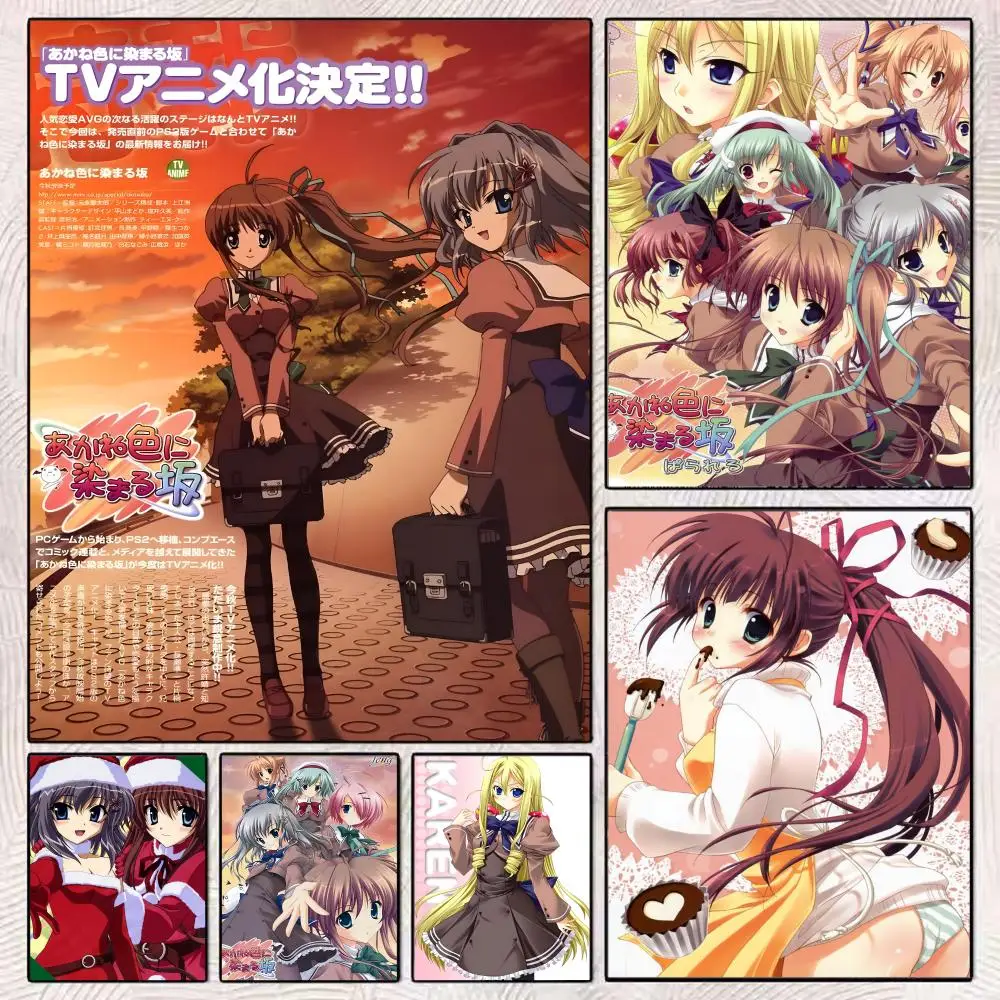 

Anime A-Akane Iro ni Somaru Saka Poster HD Art Mural Wallart Waterproof Vintage Print Decor for Home Decoration DIY Durable