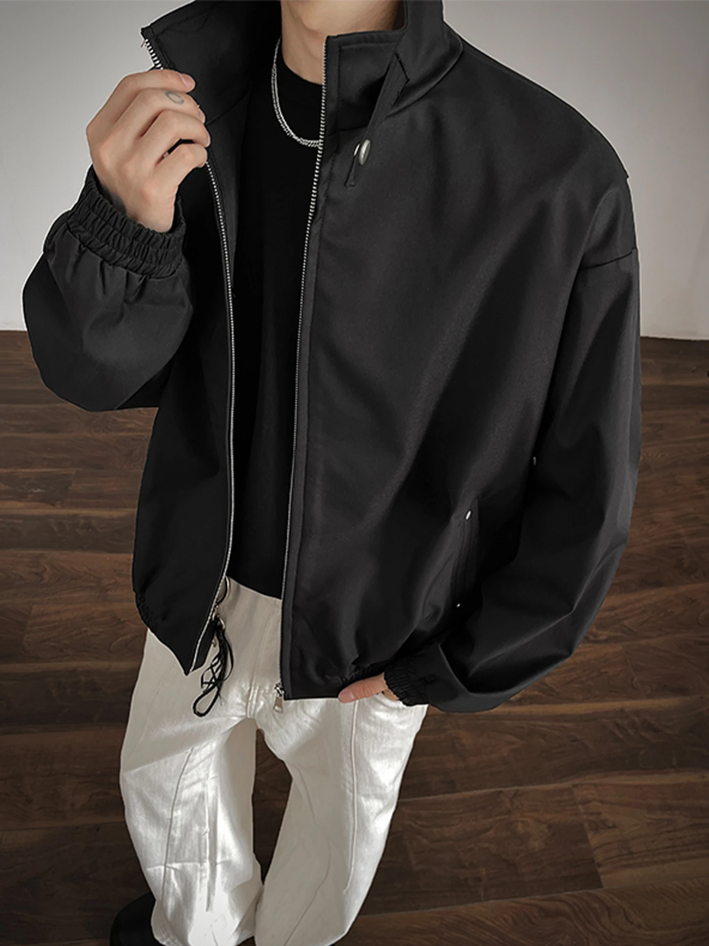 

Мужская осенняя куртка свободного кроя с воротником-стойкой, бренд Cleanfit, повседневная верхняя одежда в стиле High Street