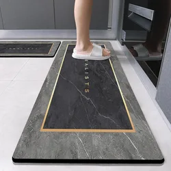 Marble Oil-proof Leather Kitchen Rug Waterproof Non-slip Household Foot Mat PVC Wipeable Washable Balcony Carpet Ковер Tapis 러그