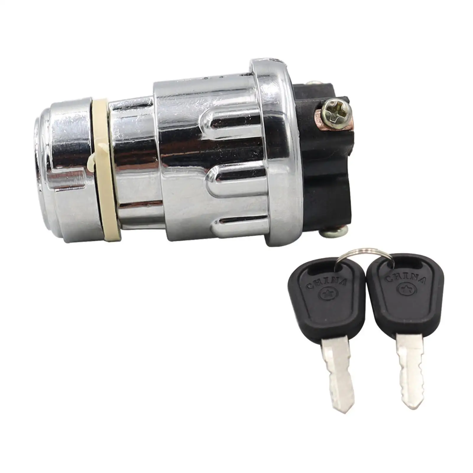 Ignition Key Switch 3 Wire 12V with 2 Keys for Truck Scooter