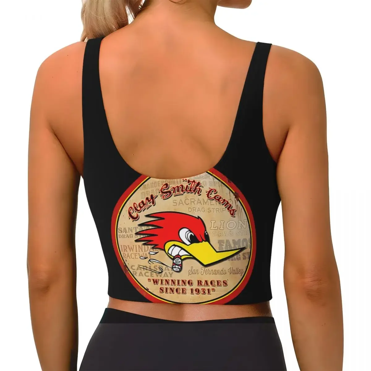 Custom Street Mr.Horsepower Clay Smith Cams Women Sports Bra High Impact Vest Gym Workout Yoga Crop Tank Top
