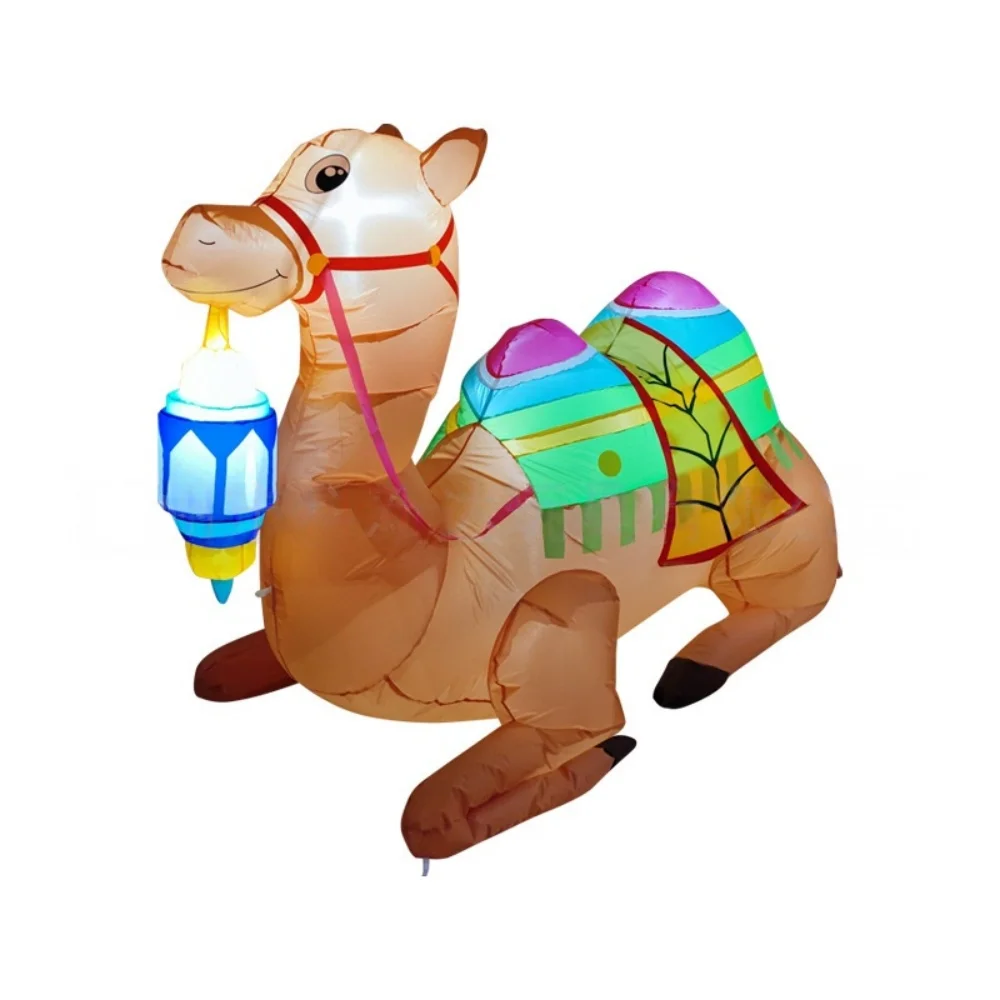 

6 футов Рамадан надувное украшение верблюда встроенный светодиодный светильник открытый двор садовый реквизит Карим мусульманский ислам фестиваль товары для вечеринок