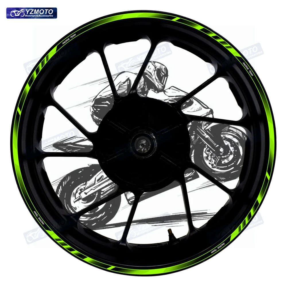 

For MT-125 MT-07 MT-09 FZ-25 Motorcycle Front And Rear Wheel Hub 17 Inch Sticker Waterproof Reflective Rim Decal Stickers