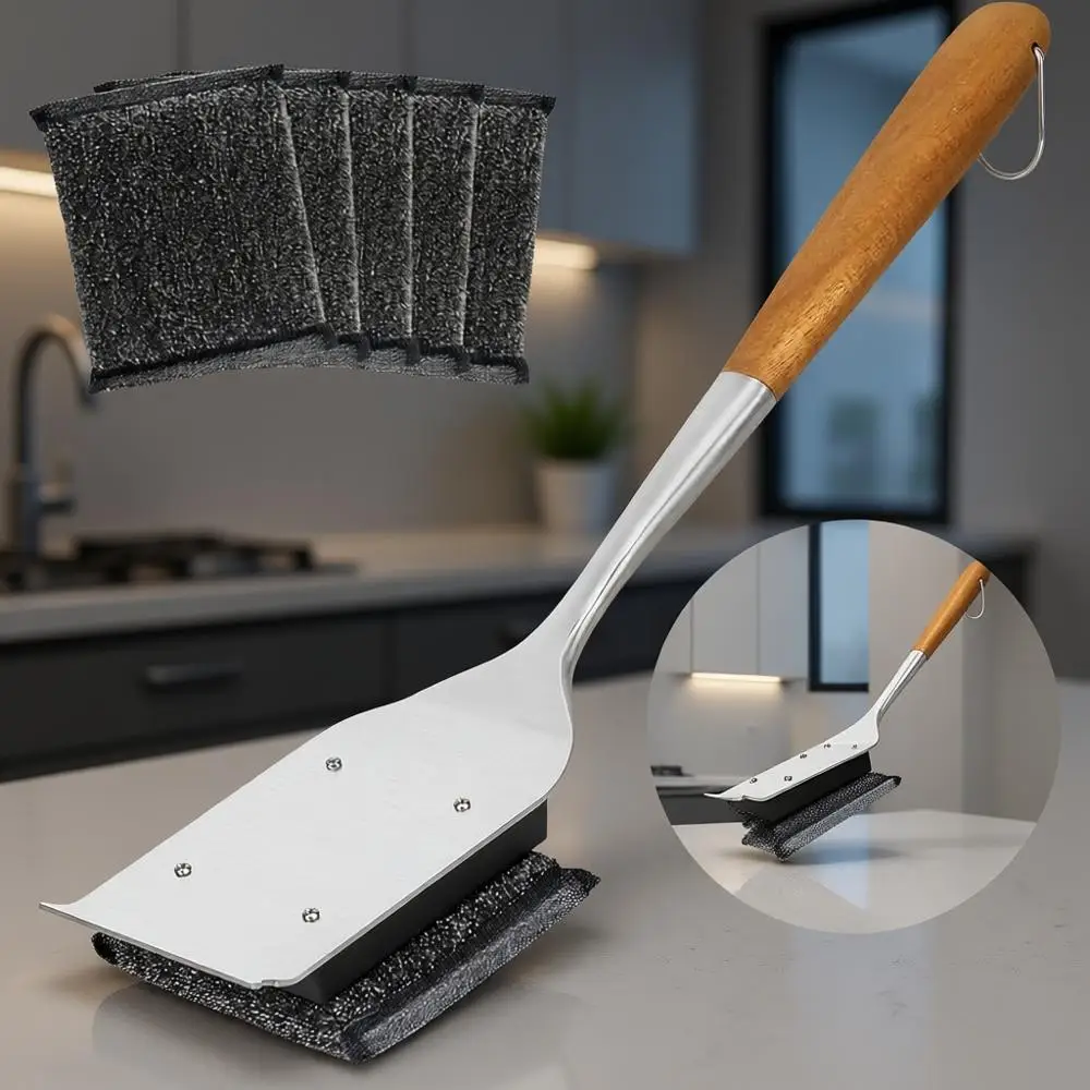 

Grill Brush Bristle ree,with 5 BBQ Replacement ,Perect or Cast Iron, StainlSteel Grates, [Ultra Sae & Eicient] Grill Cleaner or