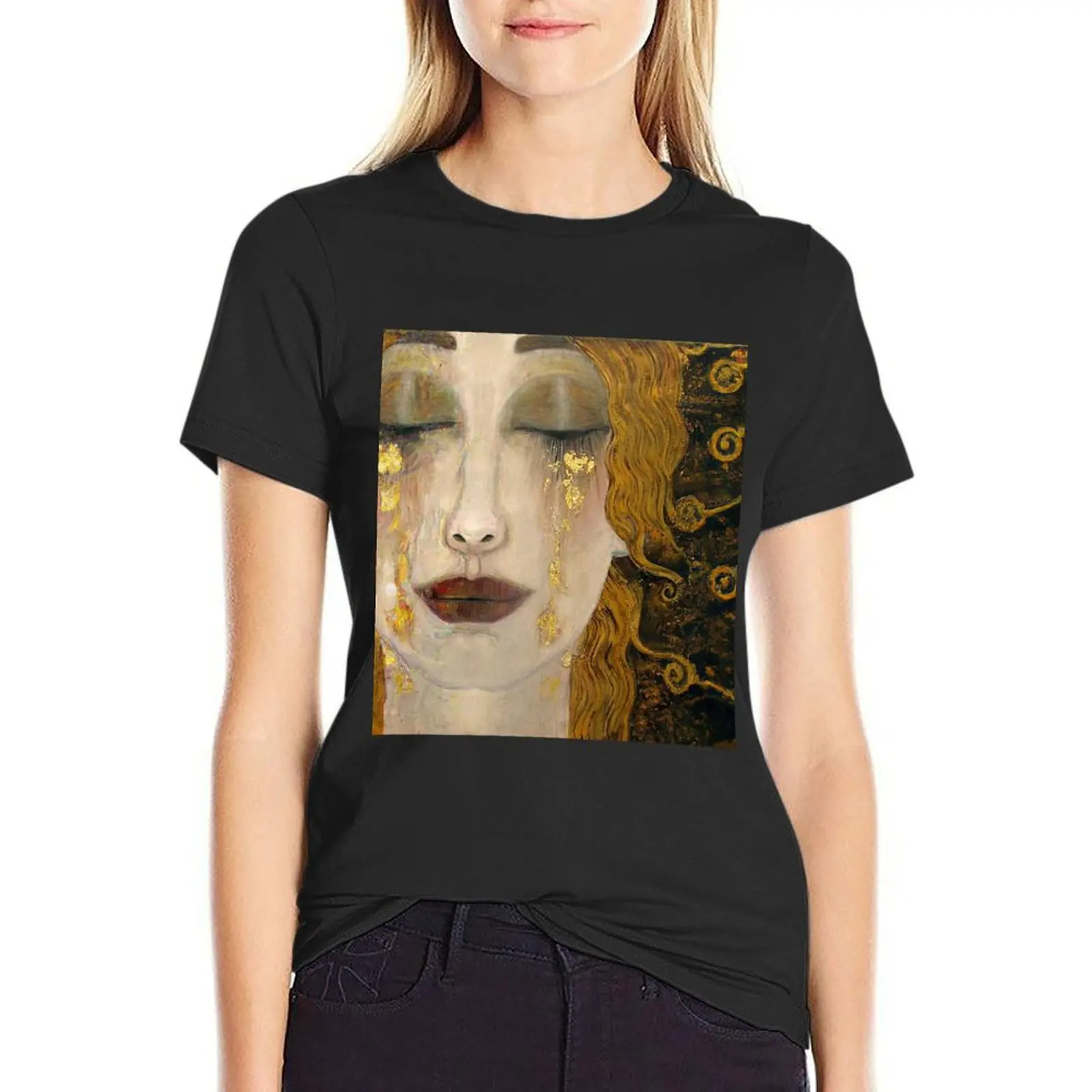 

Gustav Klimt Freya's Tears T-Shirt summer clothes anime korean fashion cotton t shirts Women