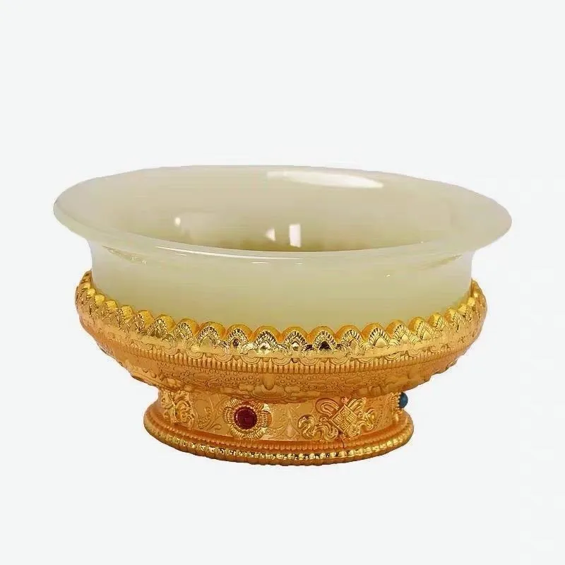 3Size Chinese Ancient Style Round Two-Color Decorative Bowl Home Multi functional Transparent Art Ornament Decoration Bowl LI764