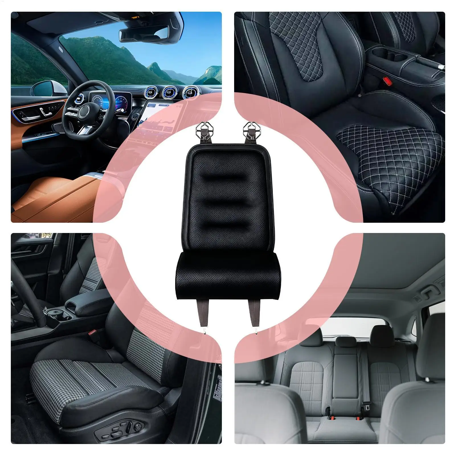 

Подушка-удлинитель автомобильного сиденья, удобная регулируемая нескользящая подушка для удлинителя ног автомобиля, поддерживающая спинка для переднего и заднего пассажира водителя