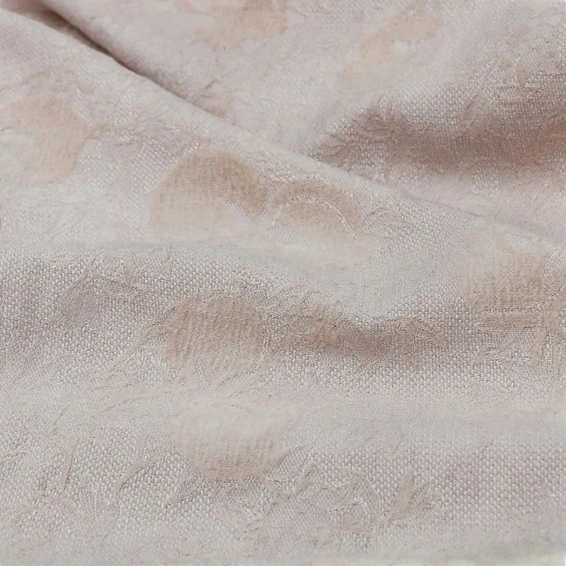 Artistic style silk and viscose blended jacquard dirt-dyed peach fabric is a niche design for clothing