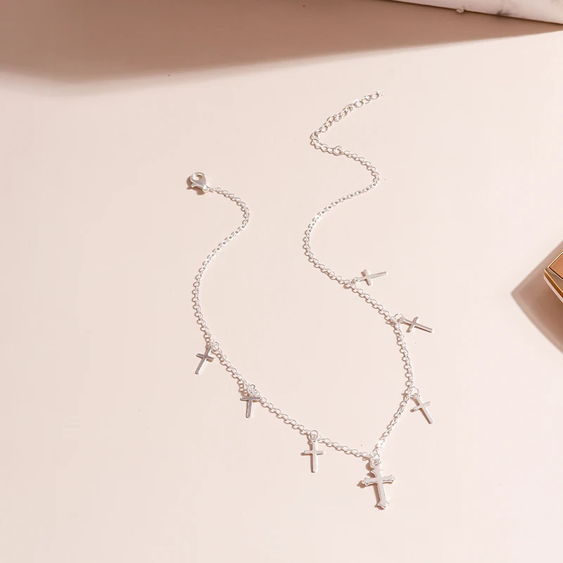 Aihua Mehrere Kleine Kreuz Schlüsselbein Kette Halsketten & Anhänger für Frauen Heißer Verkauf Femininos Colares Party Schmuck – Detail 4