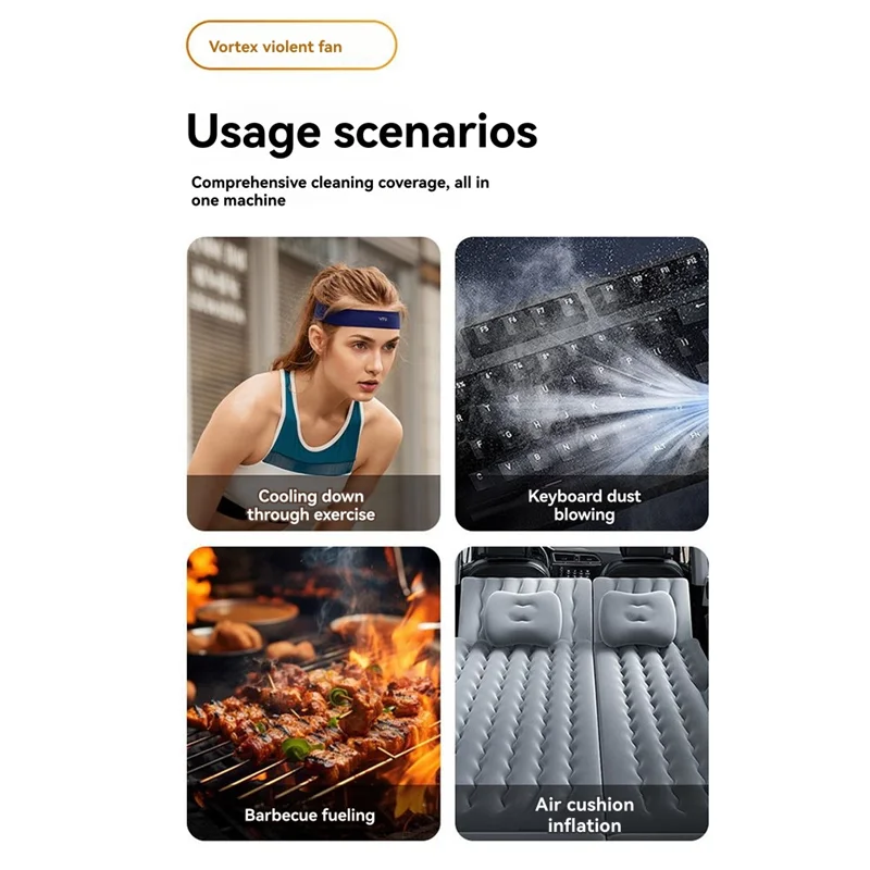 

ABFI Мощный 130000 об/мин жестокий вентилятор Сильный воздушный поток пыли, мини-турбоструйная перезаряжаемая конструкция для эффективной очистки