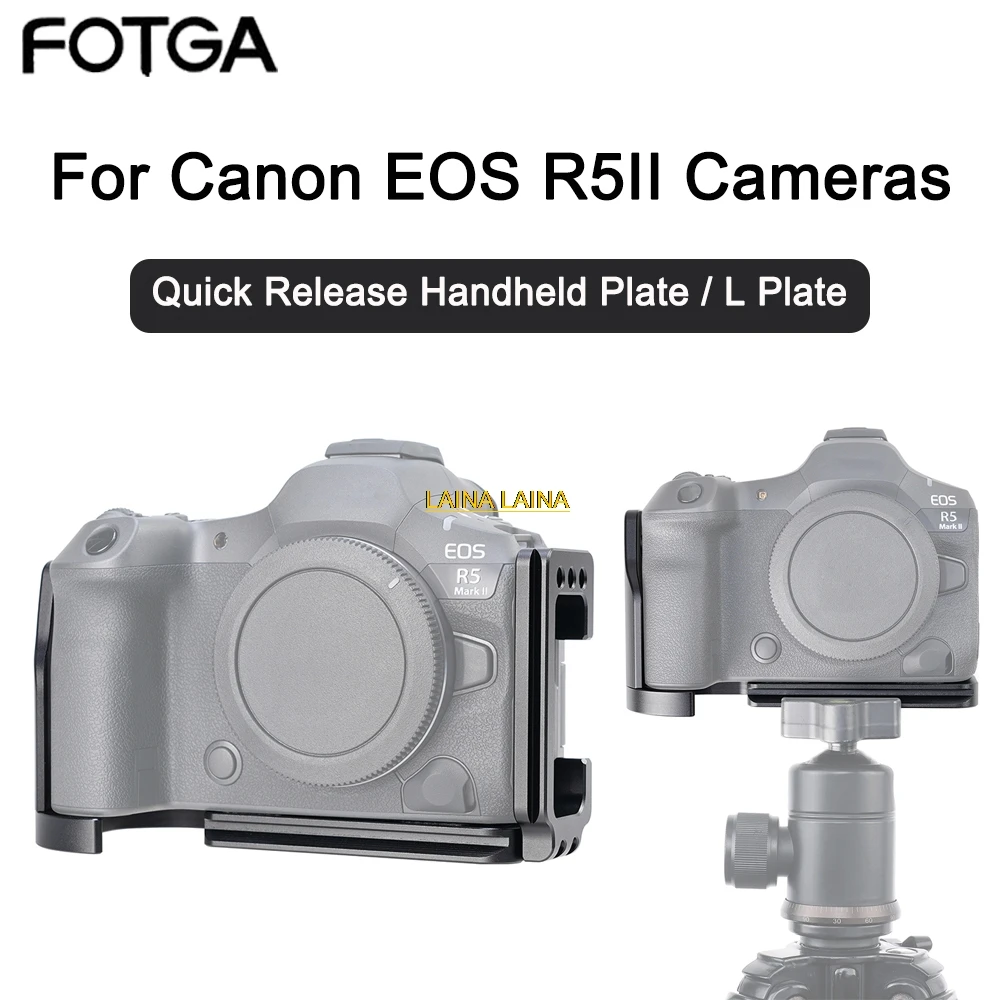 

Быстросъемная L-образная пластина FOTGA для камеры Canon EOS R5 Mark II, держатель для камеры, рукоятка, кронштейн для штатива, L-образный кронштейн Arca Swiss