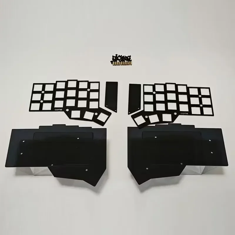 Corne Crkbd Split Keyboard Case Kit  Acrylic Bottom Plate DIY Corne V3.0.1 Cherry Split Keyboard Custom Keyboard Accessories