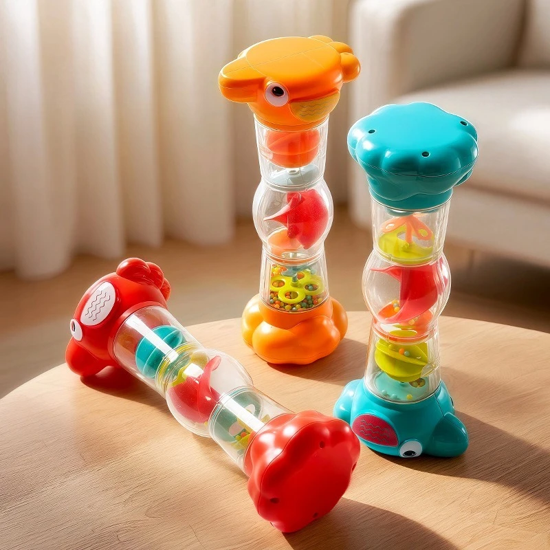Baby Sanduhr Spielzeug Rotierende Musik Tamburin Spielzeug Sand Hammer Instrumente Ball Rollen Visuelle Auditive Übungen Beruhigende Babys