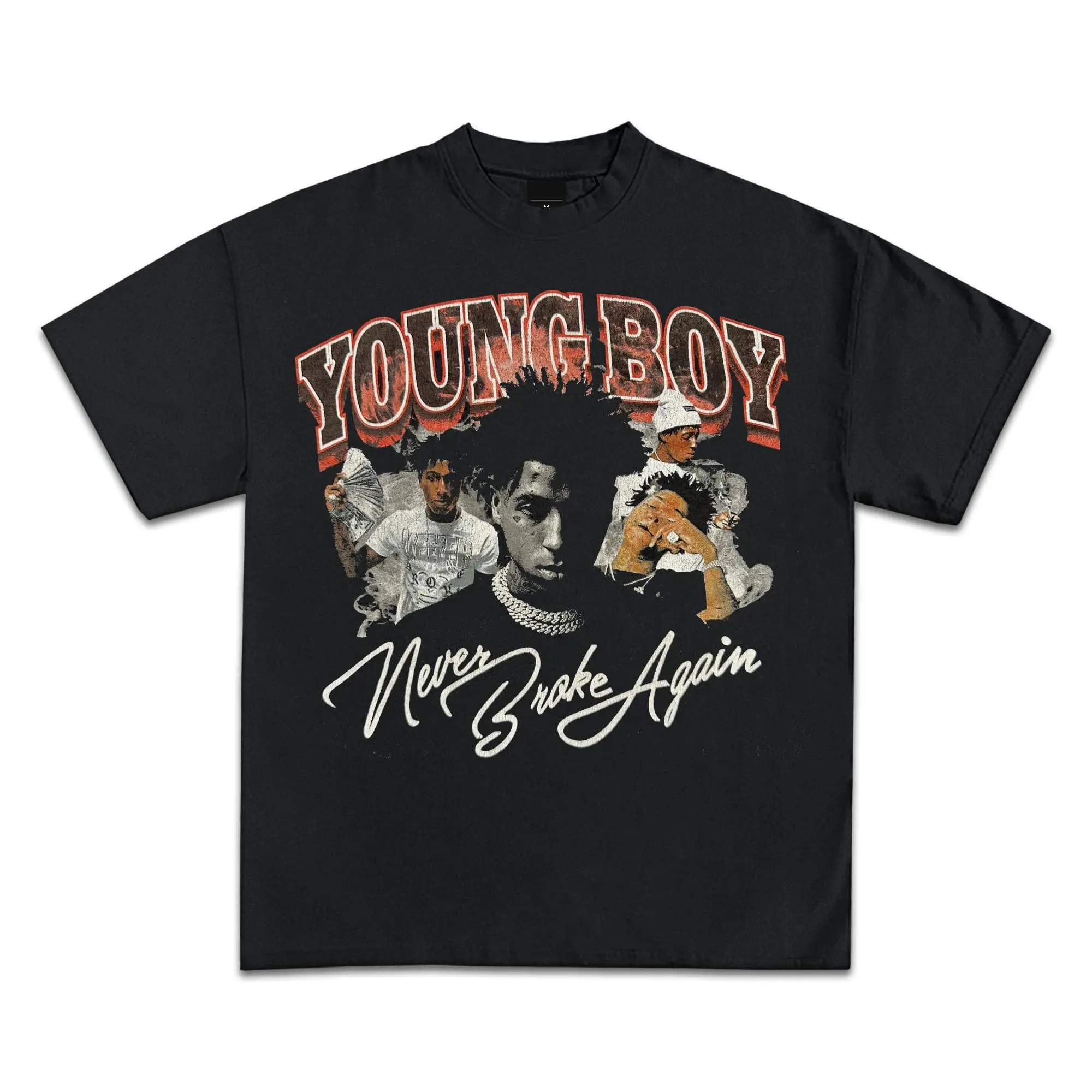 تي شيرت Youngboy Vintage Never Broke Again تي شيرت جرافيك عالي الجودة قمصان MASA ثقيلة الوزن للرجال ملابس الشارع الشهير Harajuku Y2K #1