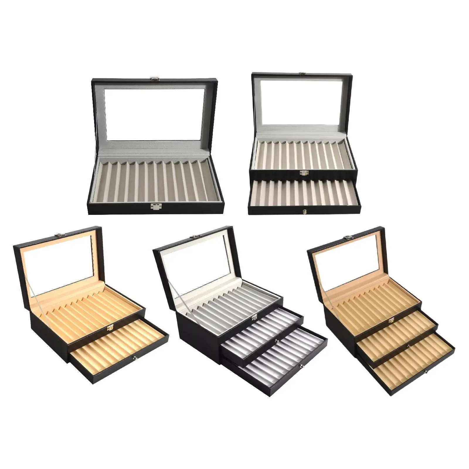 

Коробка для демонстрации ручек, органайзер для ювелирных изделий, многофункциональный портативный коллекционный витрина, чехол для сбора ручек для магазина, офиса, спальни