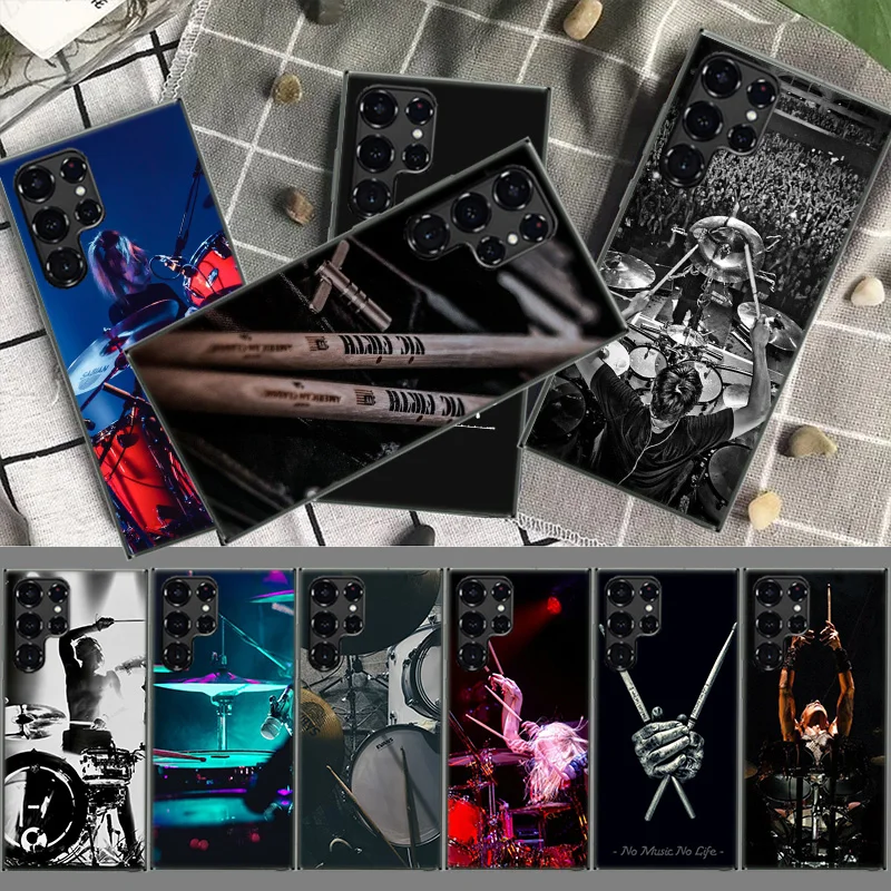 Drum Drummer Music Dj Cases Phone Case for Samsung Galaxy S26 Ultra S25 Edge S24 S23 FE S21 Plus S20 S22 S10 Cover TPU Capa Shel