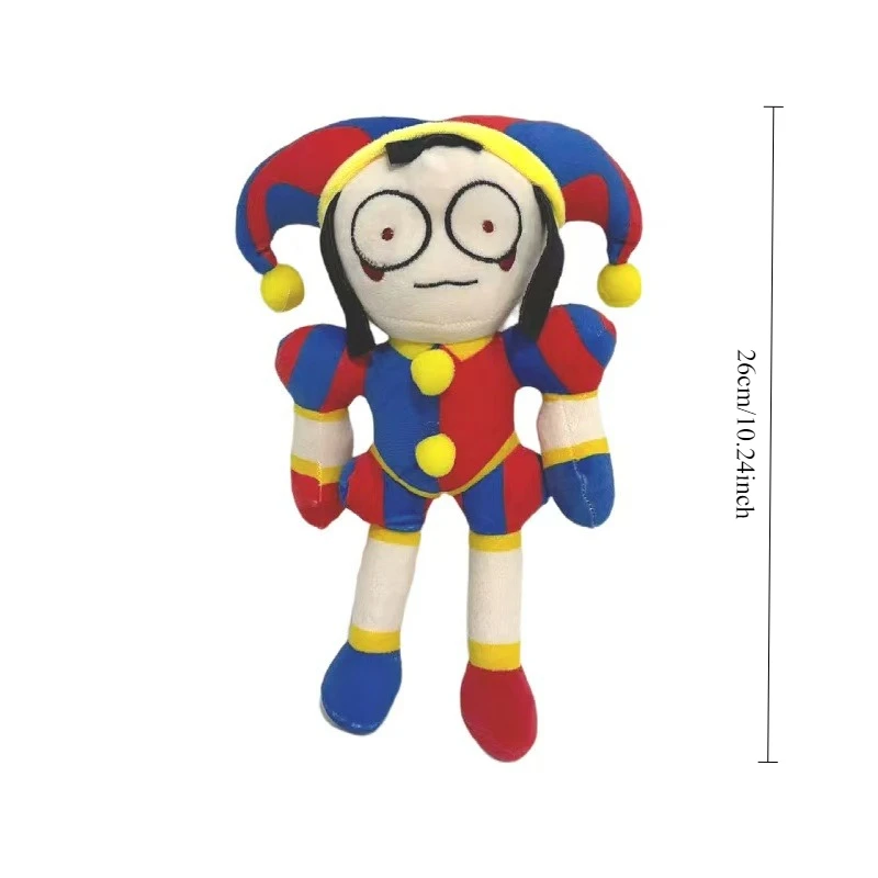 25CM Amazing Digital Doll Circus Maid Jax Plush Magical Rabbit Clown Cartoon Periphery Suitable Fans Home Collection Decoration image 3