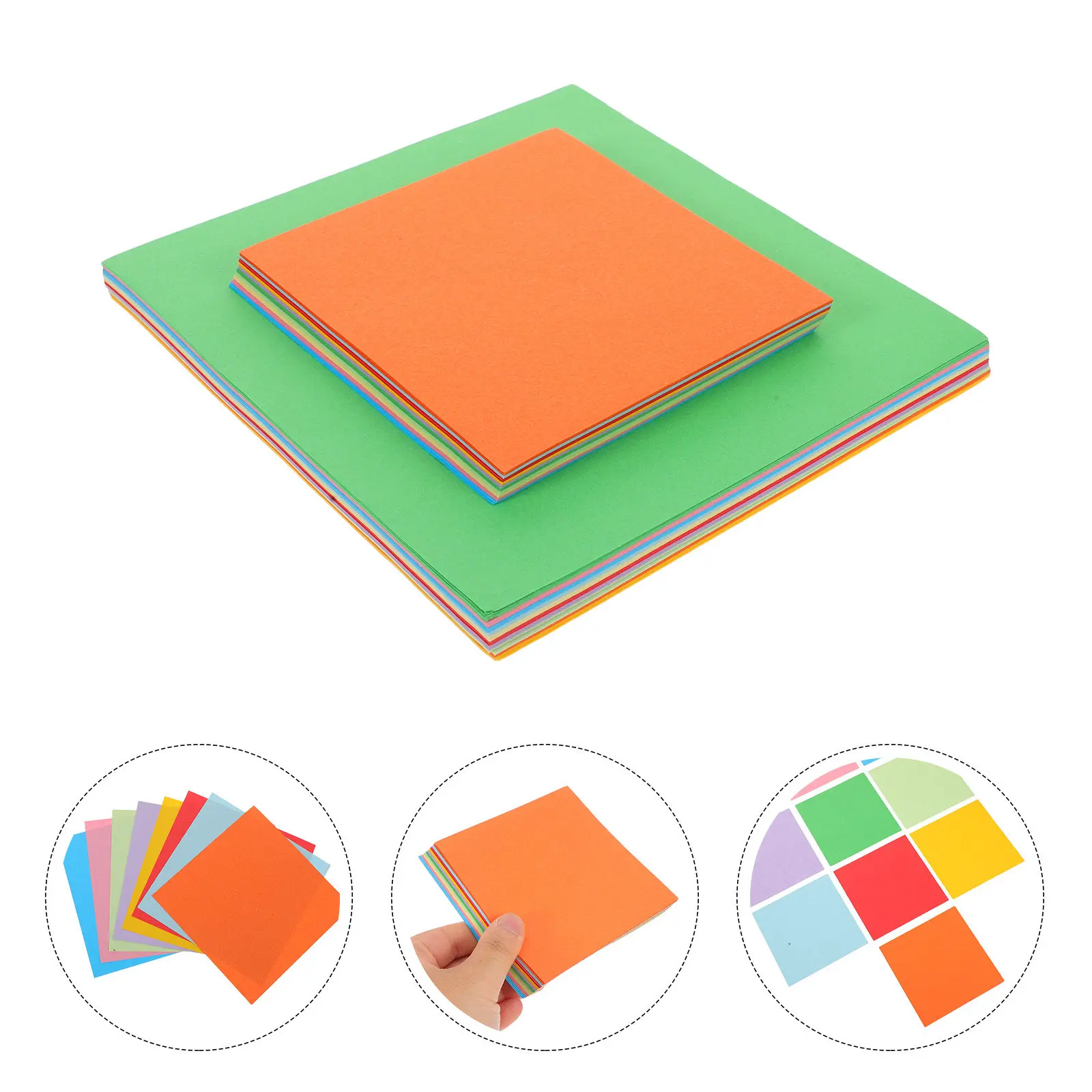 

Двусторонняя цветная бумага для оригами: для поделок, творчества, уроков в классе, праздничных украшений, развлечений и развития творческих способностей