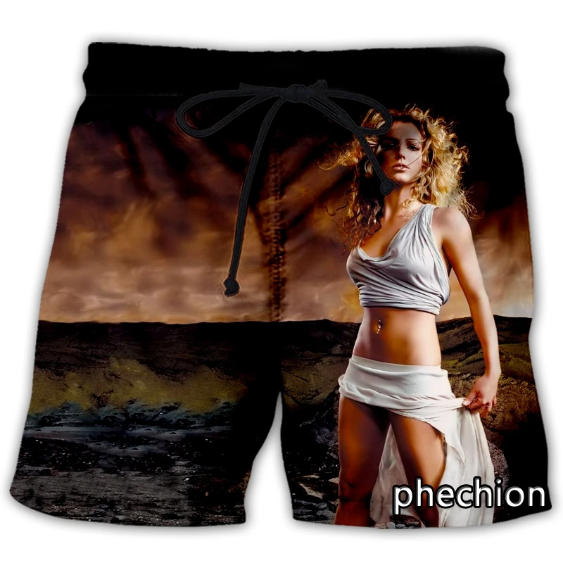 phechion New Fashion Men/Women Britney Spears 3D Print Casual Shorts Novelty Streetwear Men Loose Sporting Shorts L70