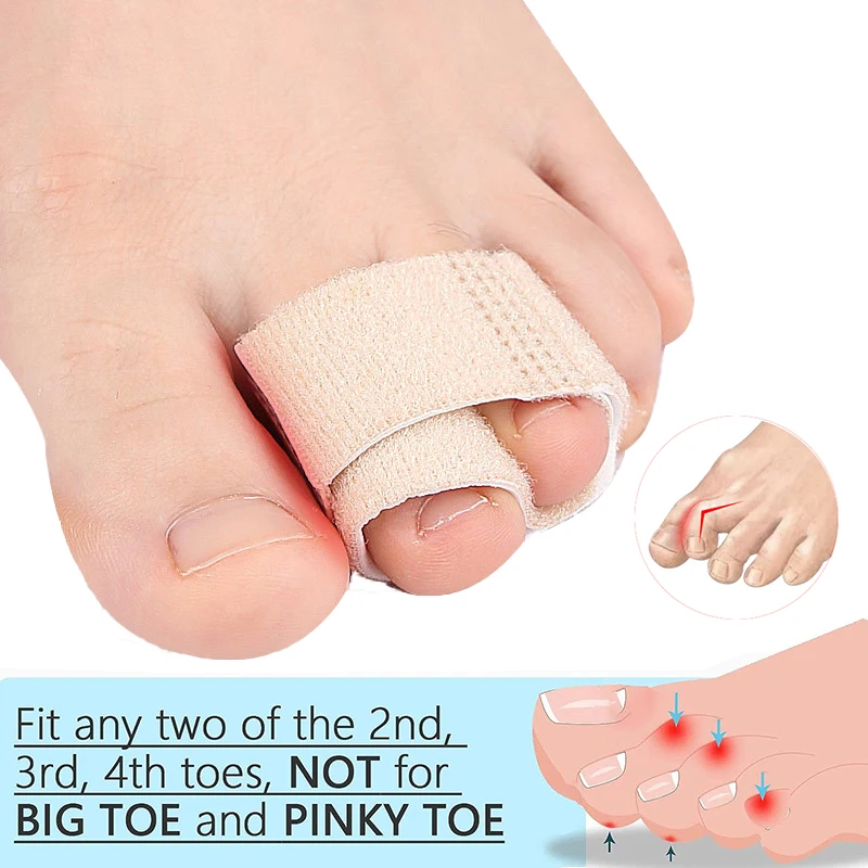 Pexmen 1/2/5Pcs Hammer Toe Straightener -Broken Toe Wraps Hammer Toe Protector Toe Splints for Crooked Curled Bent Toes