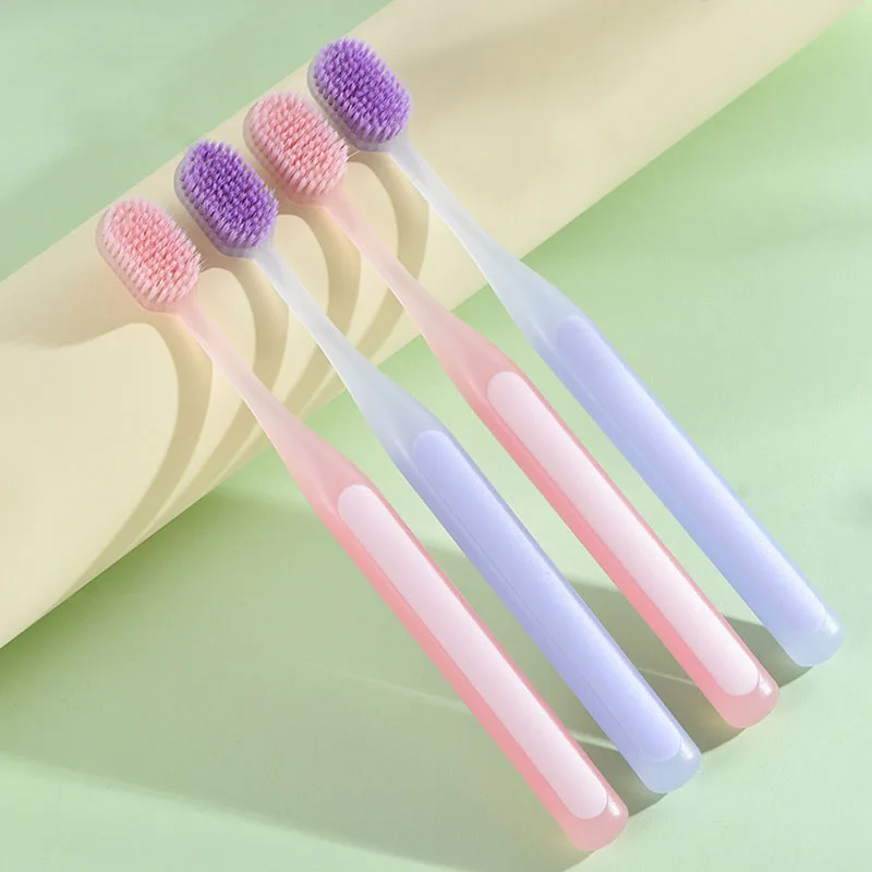 Dense Plant Soft Bristled Couple's Toothbrush Household Wide Adults Oral Care Cleaning Brush Travel Set Can Clean Tongue Coating