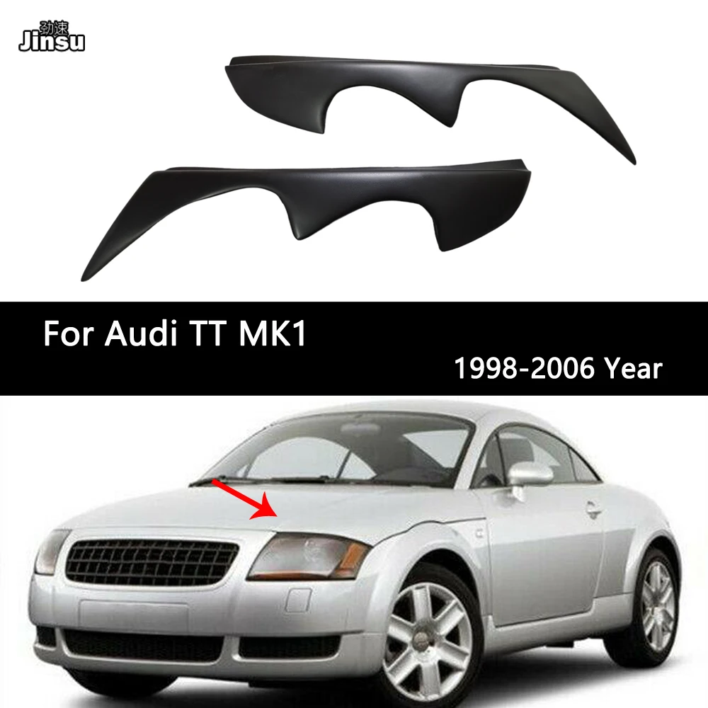Carbon Fiber Headlight Trim Eyebrows For Audi 1998 - 2006 TT 8N MK1 Fiber Glass Matte Black Front Lamp Eyelid Body Kit Tuning
