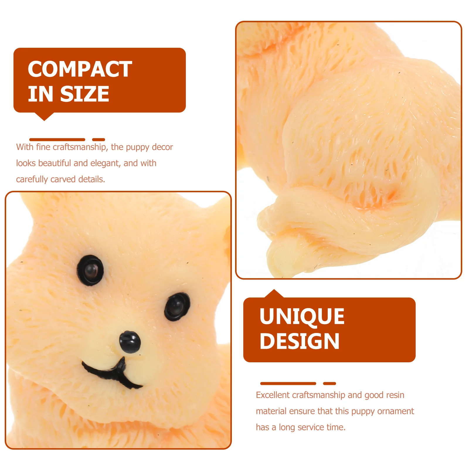 

5Pcs Resin Puppy Crafts Microlandscape Decor Bedroom Living Room Office Gift Creative Elegant Design Miniature Puppy