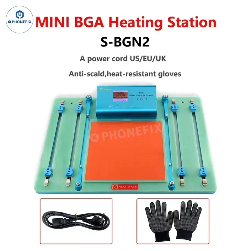 SoFix S-BGN2 Mini BGA Heating Station Motherboard Preheating Soldering Platform for IPad MacBook Logic Boards CPU Chip Repair