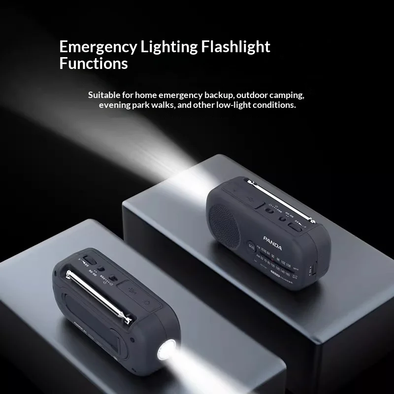 Panda 6251 Radio Hand-Crank Generator Portable Charging and Lighting Multifunction Radio for Camping Emergency Disaster Response