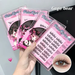 Gegebear Glue-free False Eyelashes Natural Simulation Thick Comic Large Capacity Oblique Flying Girl Group Segmented Eyelashes