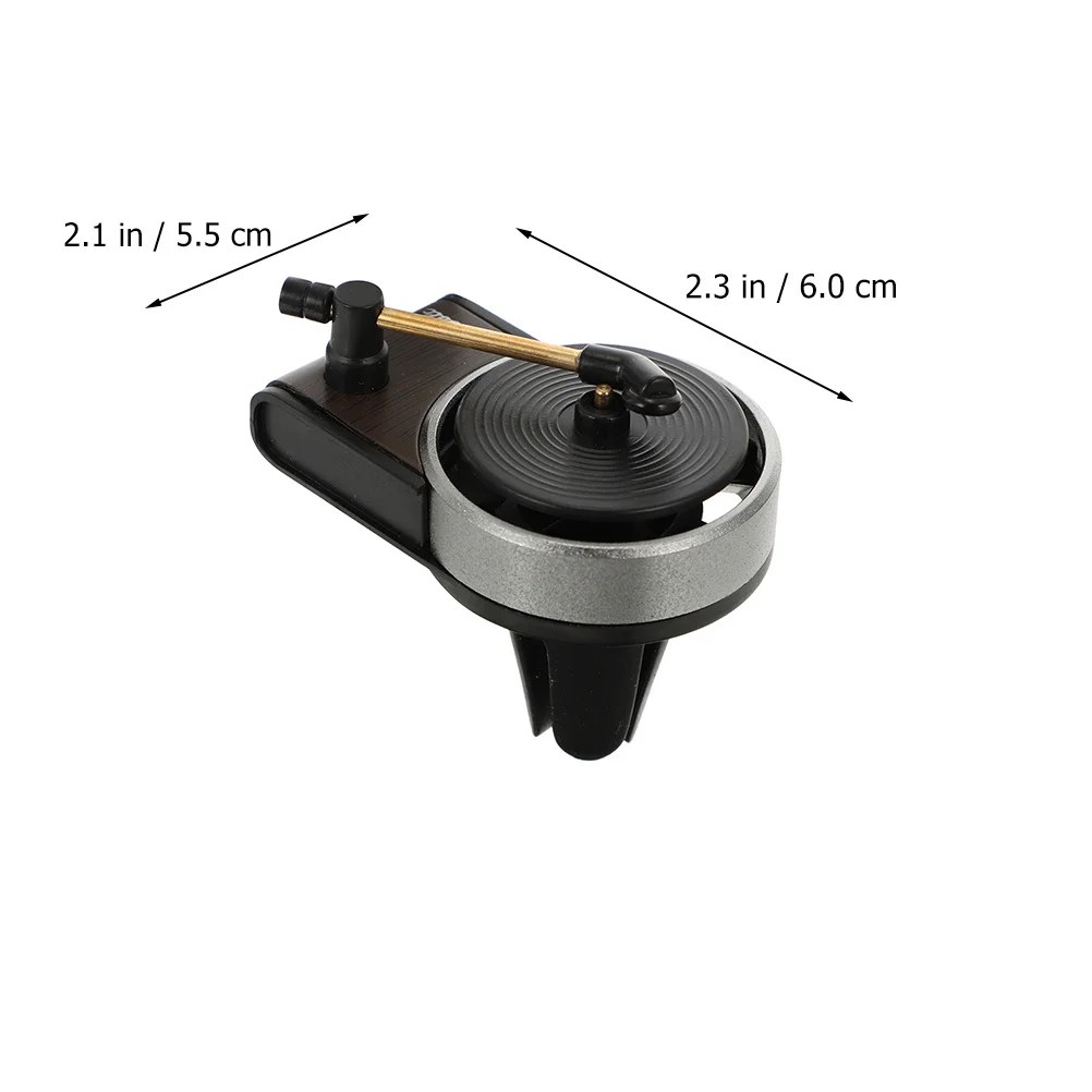 

2Sets Car Aromatherapy Diffuser Retro Record Player Design Car Vent Fragrance Air Fresh Clips for Auto Interior