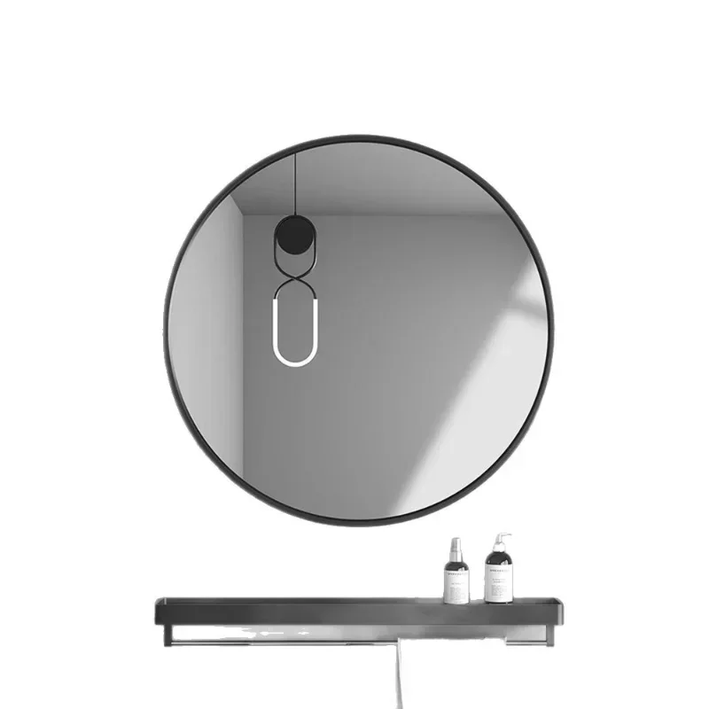 Toilet, bathroom mirror, rack, vanity mirror