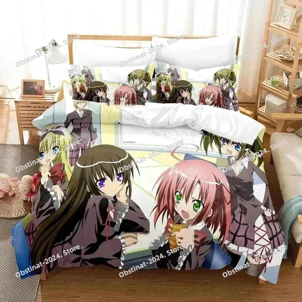 Student Councils Discretion Bedding Set Boys Girls Twin Queen Size Seitokai no Ichizon Duvet Cover Pillowcase Bed Boys Adult