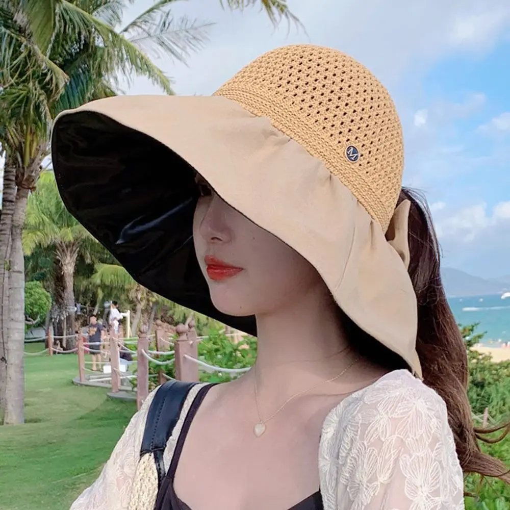 New Summer Women Bucket Hat UV Protection Sun Hats Soft Foldable Wide Brim Outdoor  Fashion Beach Hat Panama Cap