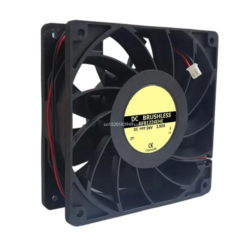 FFB1224EHE 120mm DC24V 1.50A High Performances Cooling Fan, 4500RPM, for Server Racks and Industrial Use