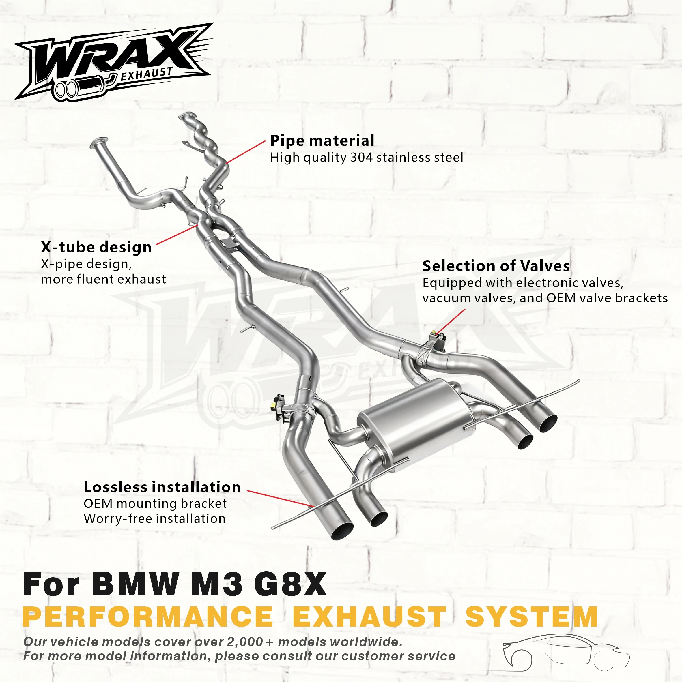 For Bmw M3 G8X Exha…