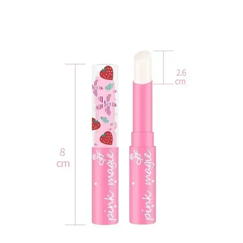 Imagen 2 del producto Lápiz labial mágico de fresa Para Mujer, crema hidratante de Color que cambia de temperatura, resistente al agua, maquillaje Para labios, 1 unidad