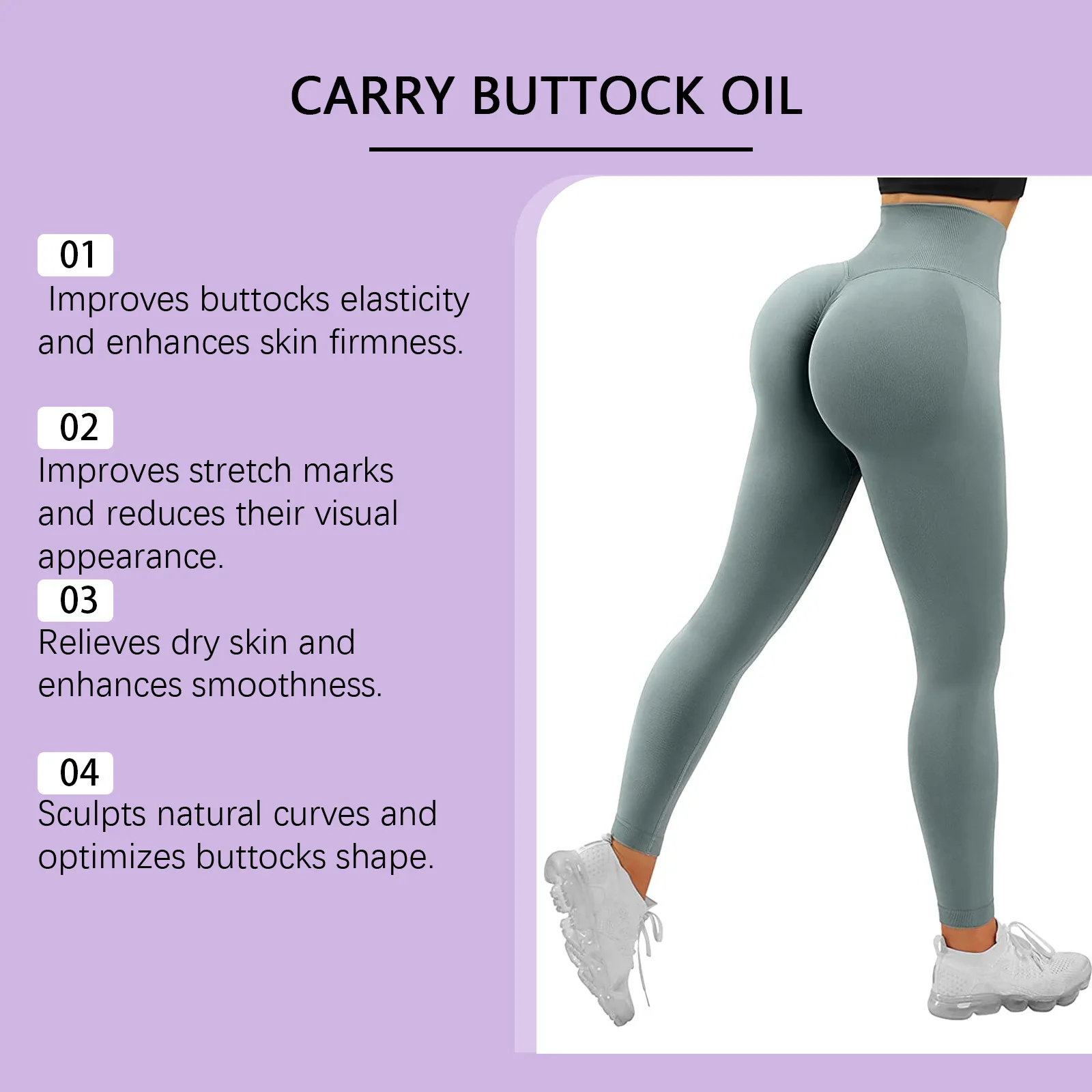 Natural Buttock Enlargement Essential Oil Hip Lift Up Firming Plump Booty Massage Oil Tighten Sagging Butt Enhancement Oil