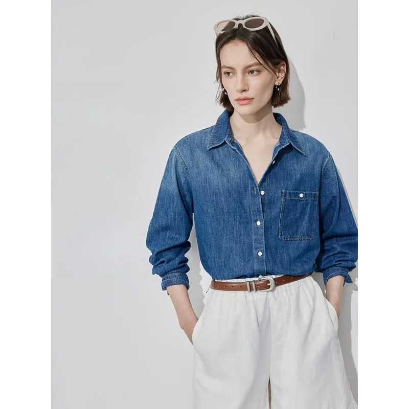 

Relaxed Fit Linen-Cotton Denim Set – Spring 2026 New Arrival – Linen Shirt & Loose-Fit Pants