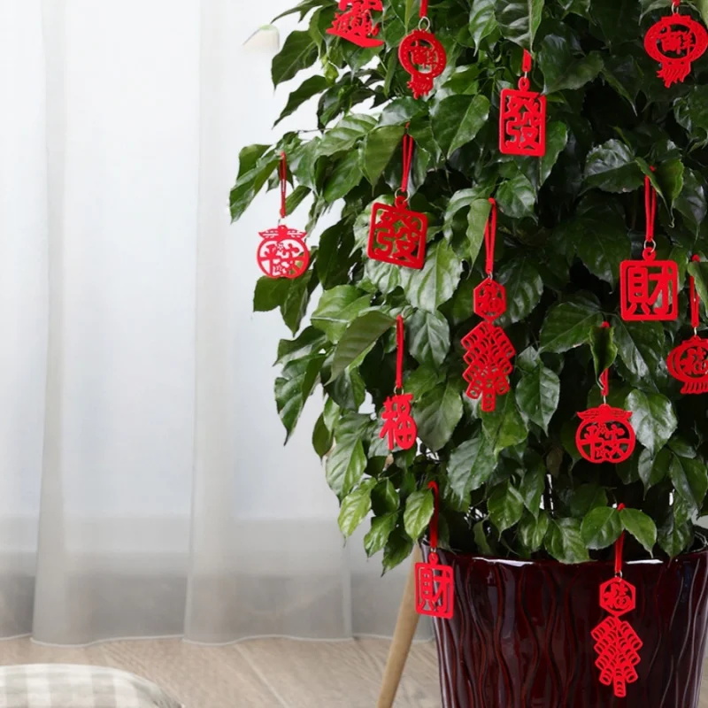 8pcs 2026 Year of the Horse Spring Festival Decoration Hanging Ornament Chinese Lunar New Year Lantern Firecracker Pendant