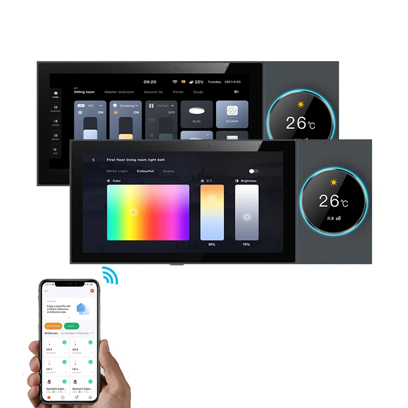 6'' Inch Touch LCD Music Wall Tuya Center Panel Wifi Zigbee Smart Control Panel With Tuya Smart Life Mobile APP Remote Cont