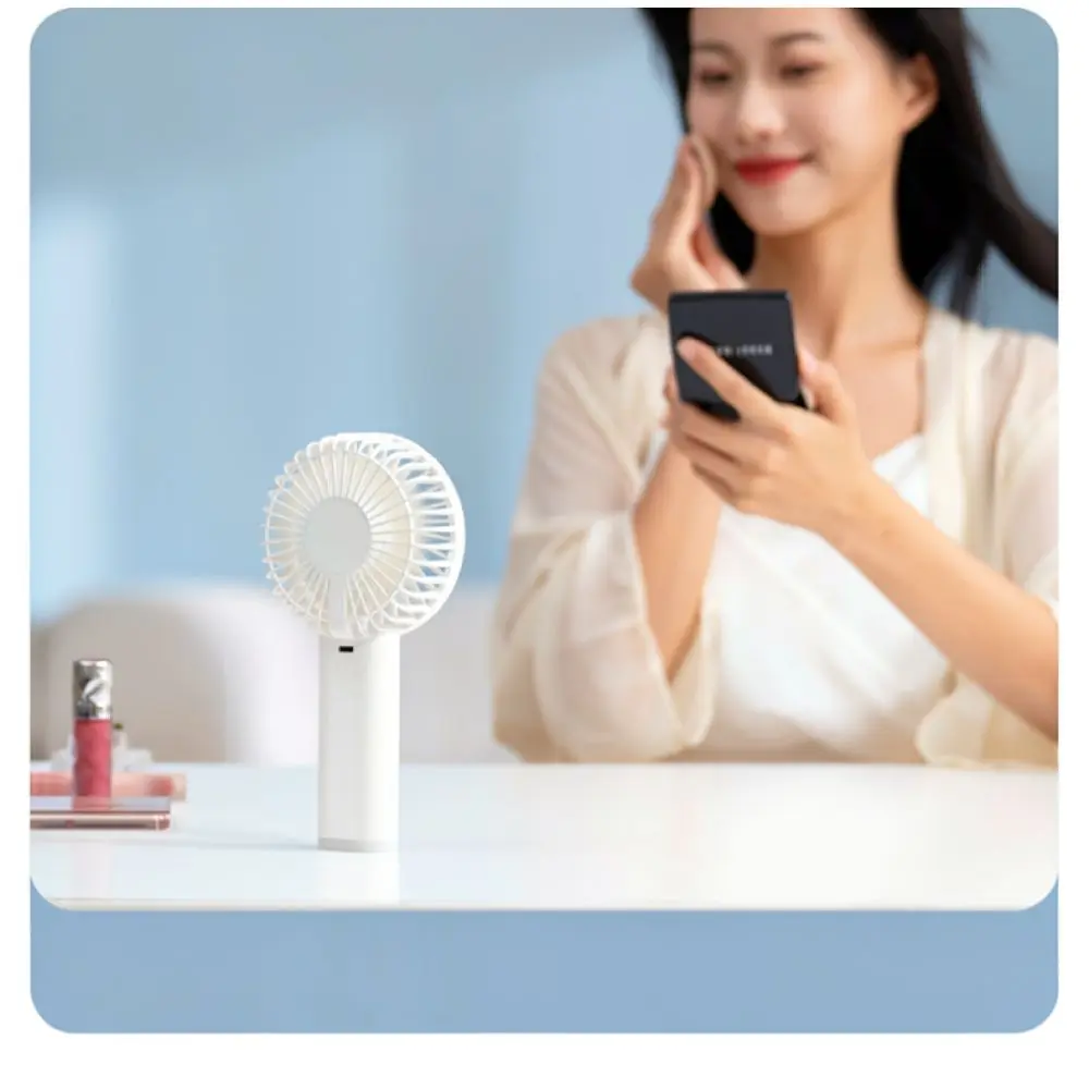 Portable Mini Handheld Fan USB Rechargeable Blower Digital Display Stepless Speed Adjustment Desk Cooling For Wisec Home Student