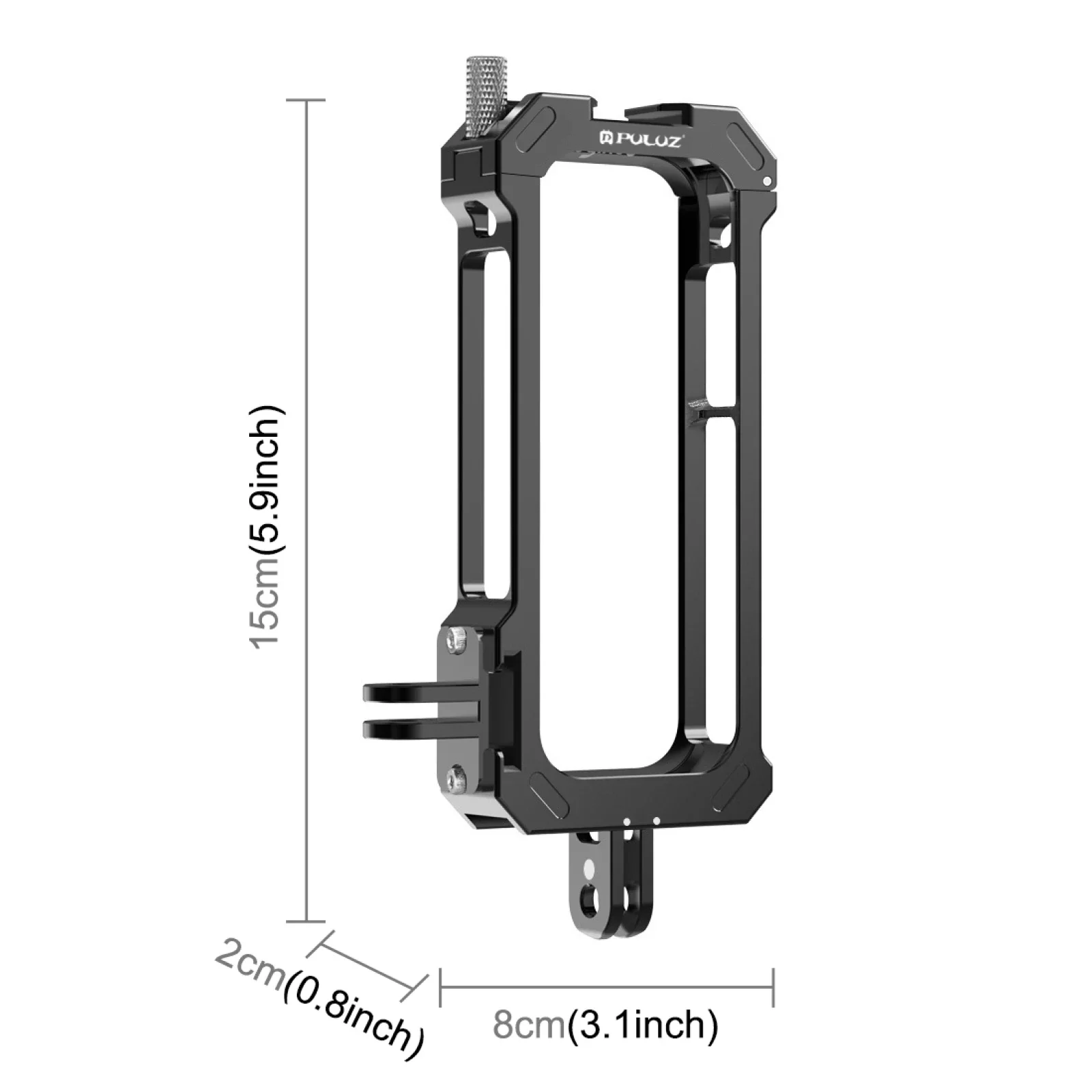 PULUZ For Insta360 X3 Metal Protective Cage Rig Housing Frame with Expand Cold Shoe Base & Tripod Adapter for Insta360 X3 Cover