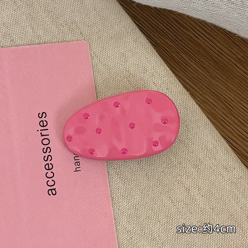 

Sweet Polka Dot Bow Oval Hair Clips Female Forehead Side Bangs Clips Broken Hair Duckbill Clip Girls Hair Clip Headband