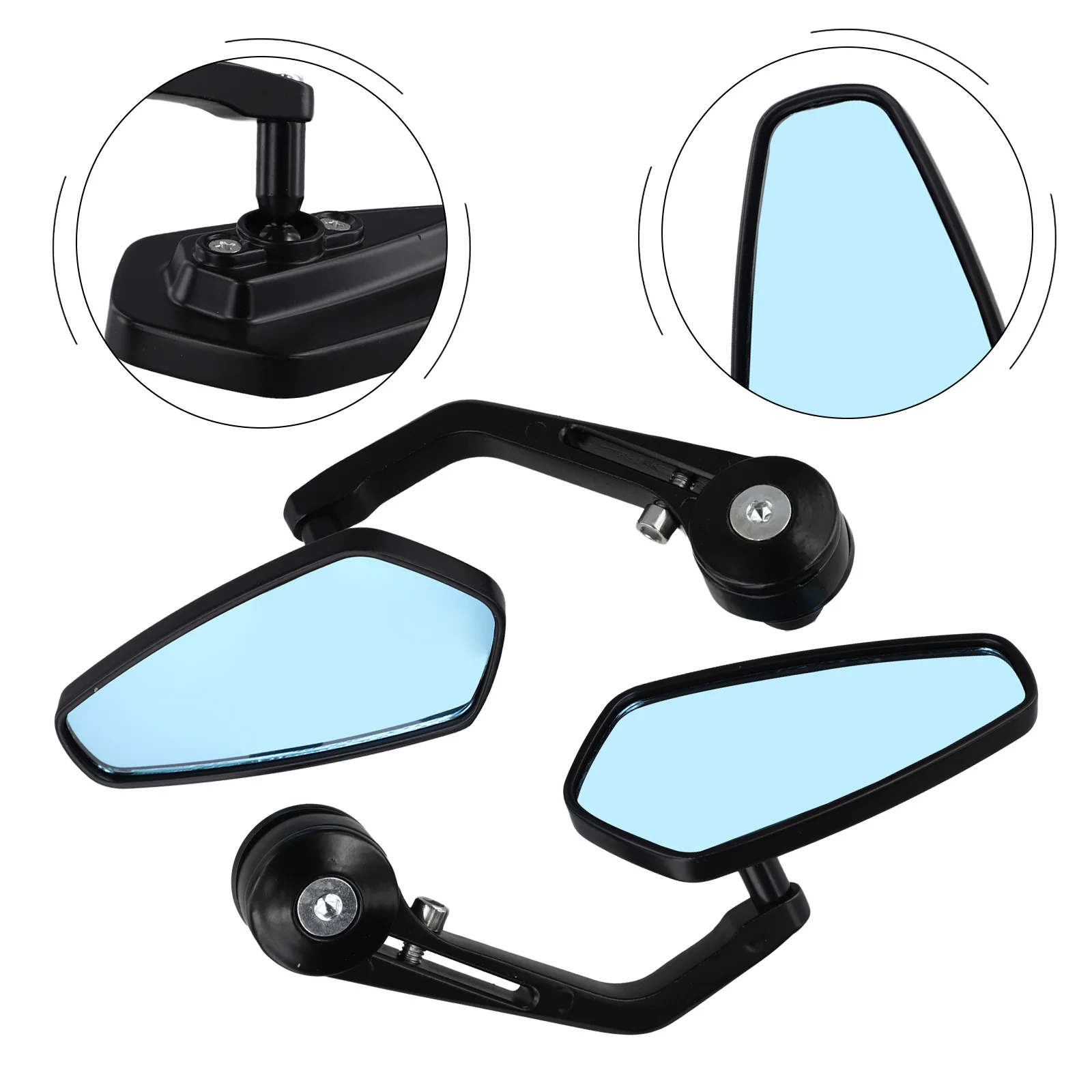Aluminum Black Handlebar Diameter Wider Field Of Vision High Quality High Universality Fitment Nighttime Riding