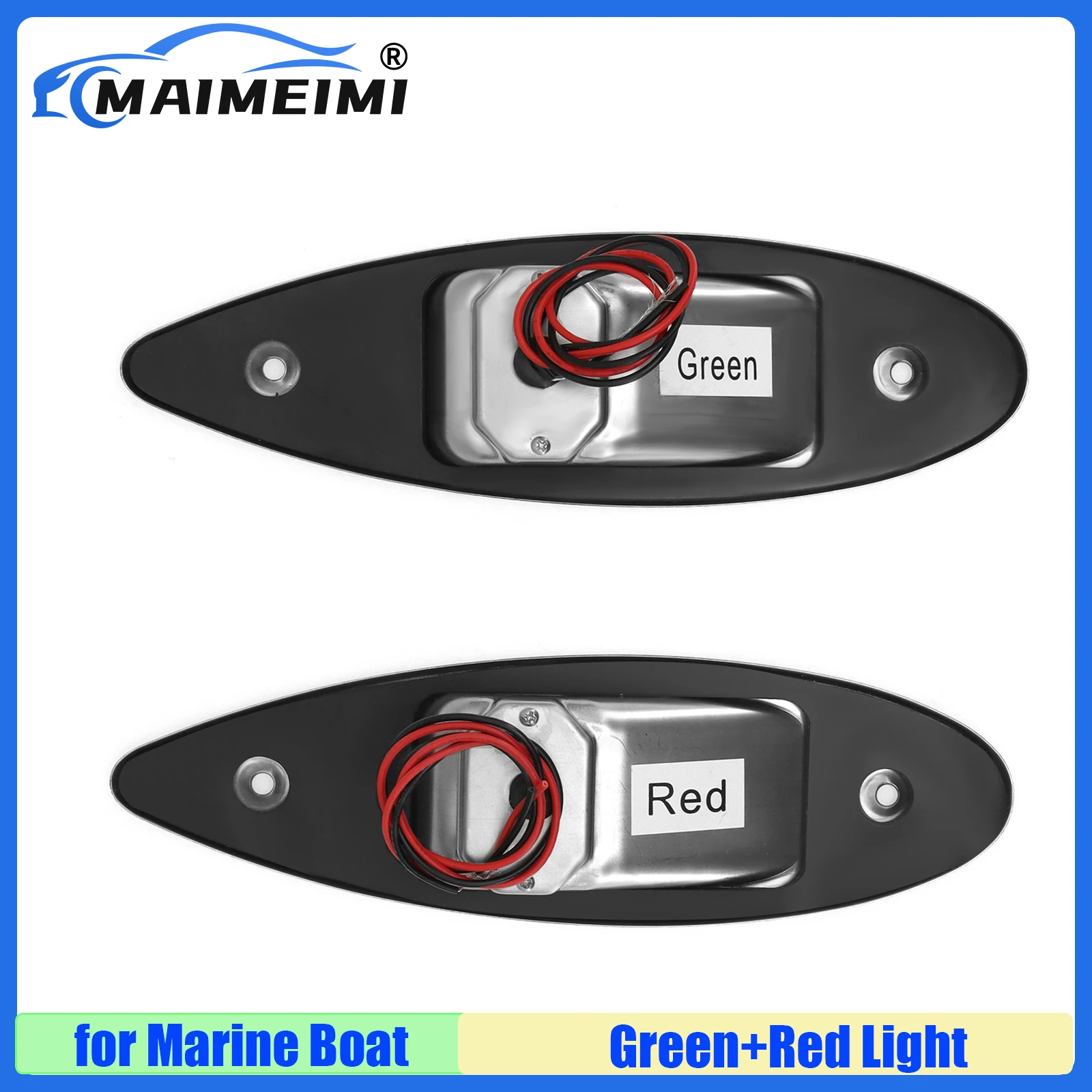 MAIEMIEMI 2PCS LED Boat Navigation Light Boat Signal Lamp Red+GREEN LED Sailing Signal Lamp for Marine Yacht Navigation12V24V
