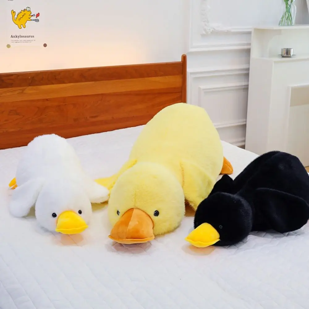 PP Baumwolle lange Haare Ente Puppe flauschige interaktive umarmbare Ente Cartoon handgemachte Ente Stofftier Geschenke Baby schlafende Puppe